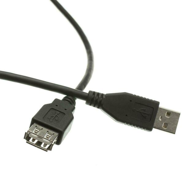 Cable Wholesale Black USB 2.0 Extension Cable, Type A Male to Type A Female - 1 ft. 10U2-02101EBK